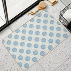 Scallops And Spots Neutral And Blue  Toxin-Free Bath Mat