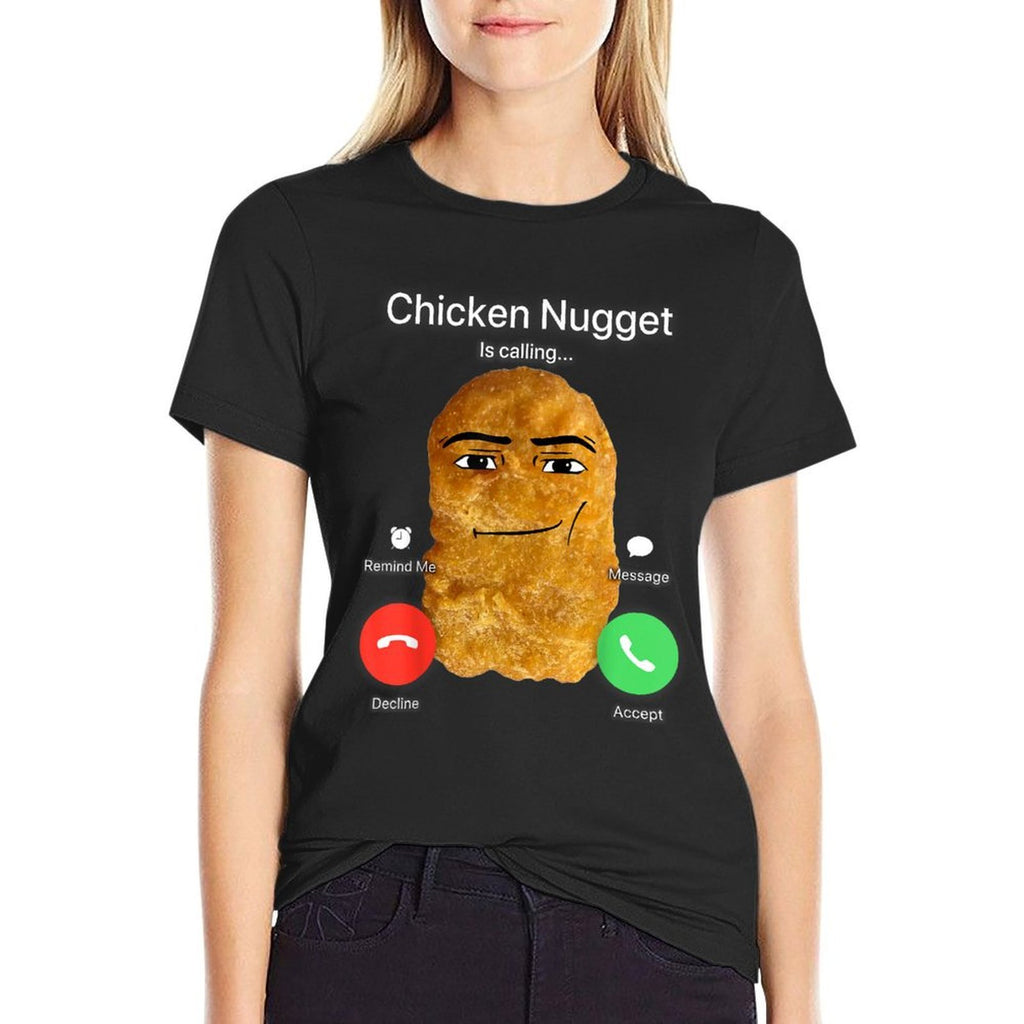 Chicken Nugget Is Calling  Breathable T-Shirt