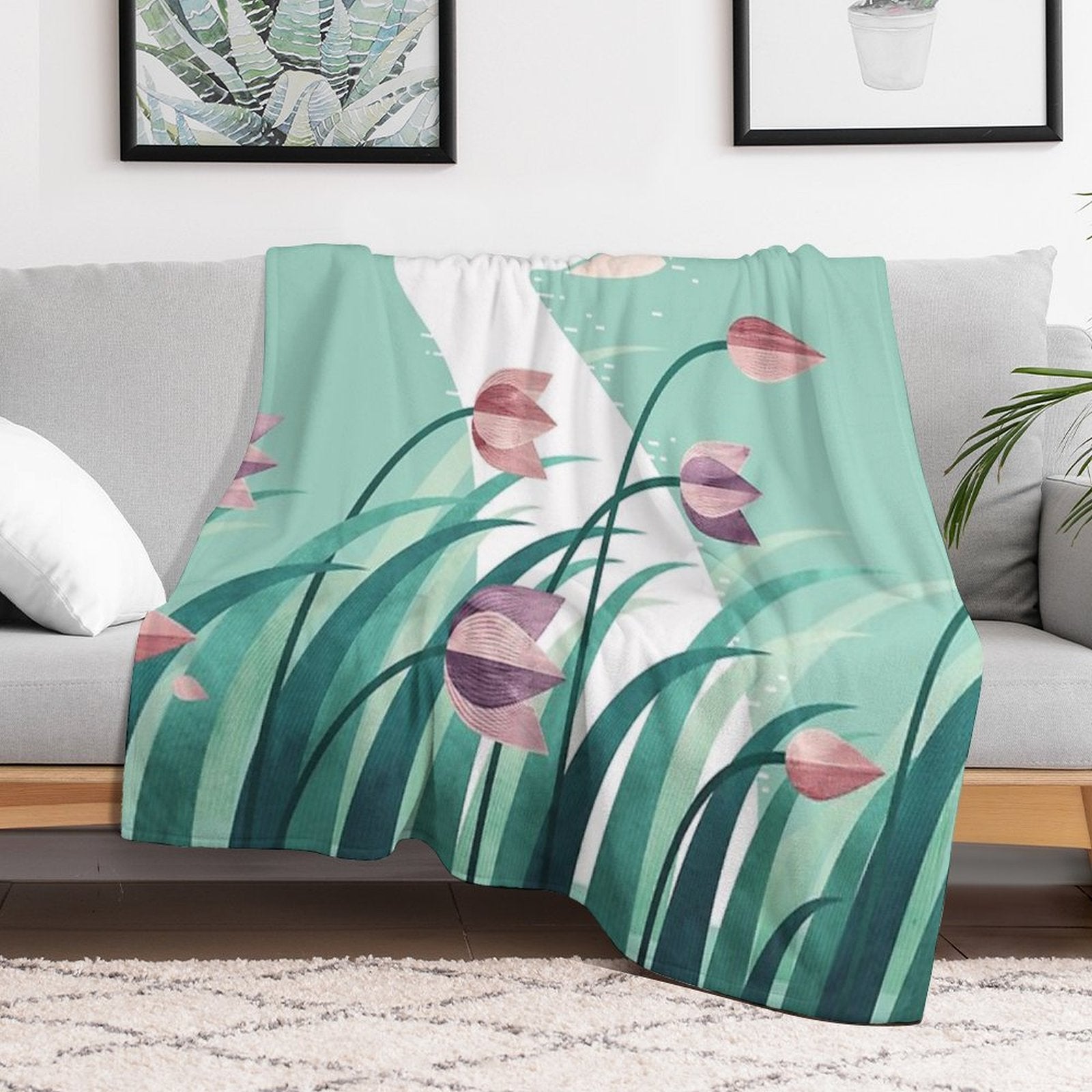 Rabbit, Resting Travel-friendly Throw Blanket