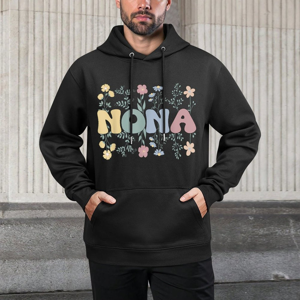 Groovy Nona Grandmother Flowers Nona Grandma Versatile Streetwear Hoodie