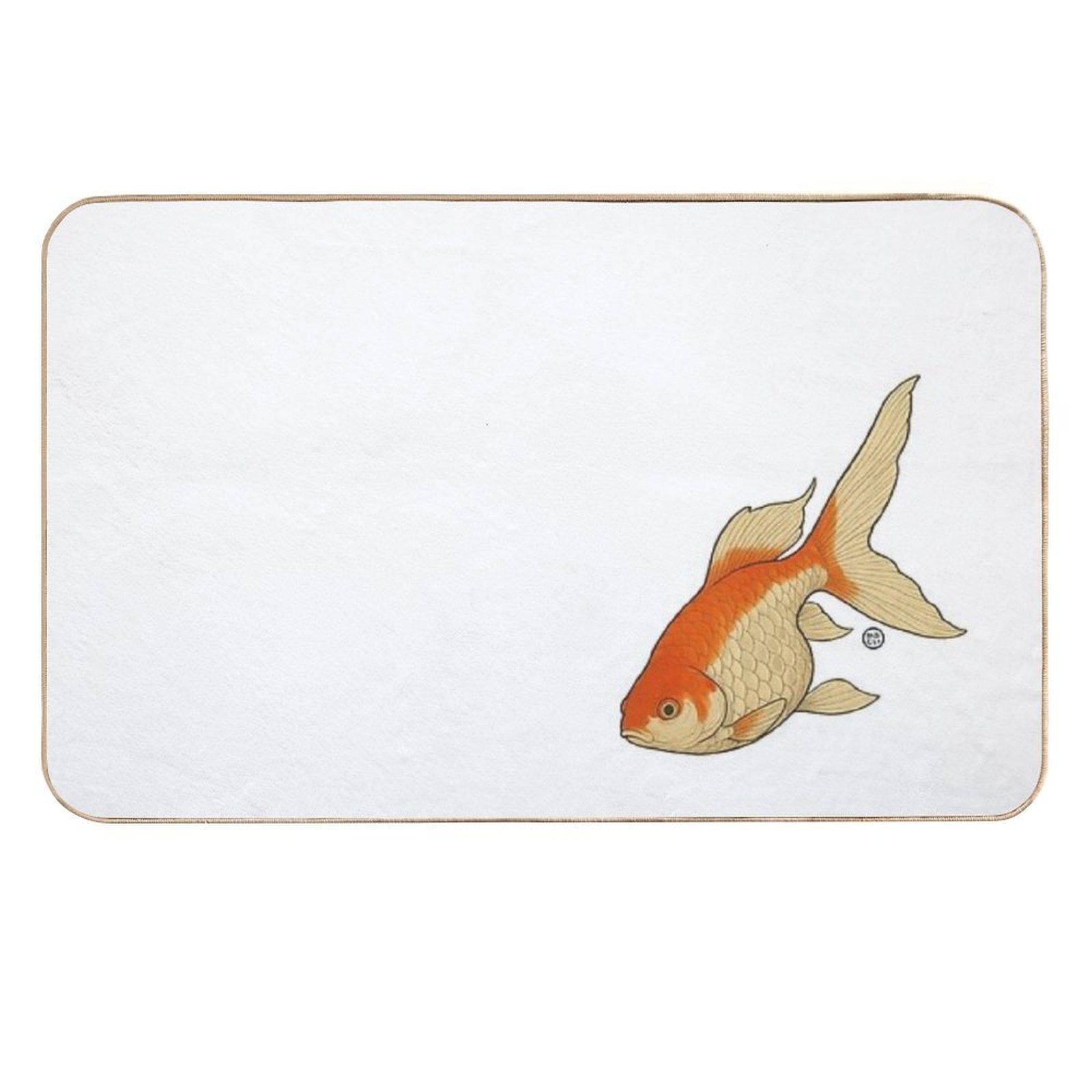 Mirrorscale Comet Goldfish - Vintage Japanese Style Kingyo Durable Bath Mat