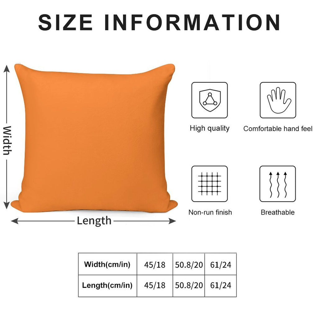 Papaya Soft Washable Throw Pillow