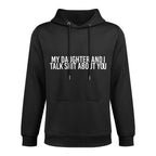 Mom And Daughter Funny - Women&#39;s Black X-Small Modern Casual Lace Letter Print Relaxed Fit Hoodie