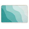 Green Simple Wave Pattern  Multi-Purpose Bath Mat