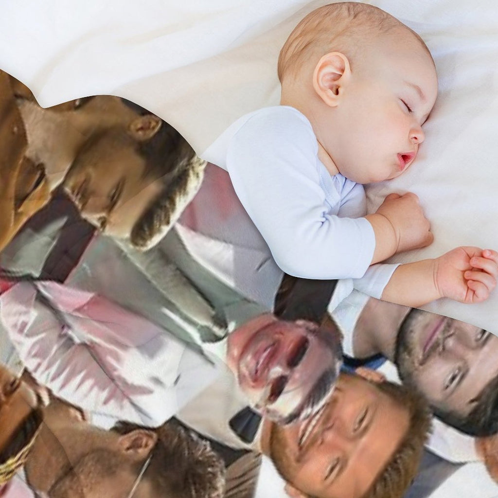 Glen Powell Photo Collage Compact Throw Blanket