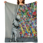 Behind The Curtain - Martin Whatson (Wynwood Walls Edition)  Miami Comfort Throw Blanket