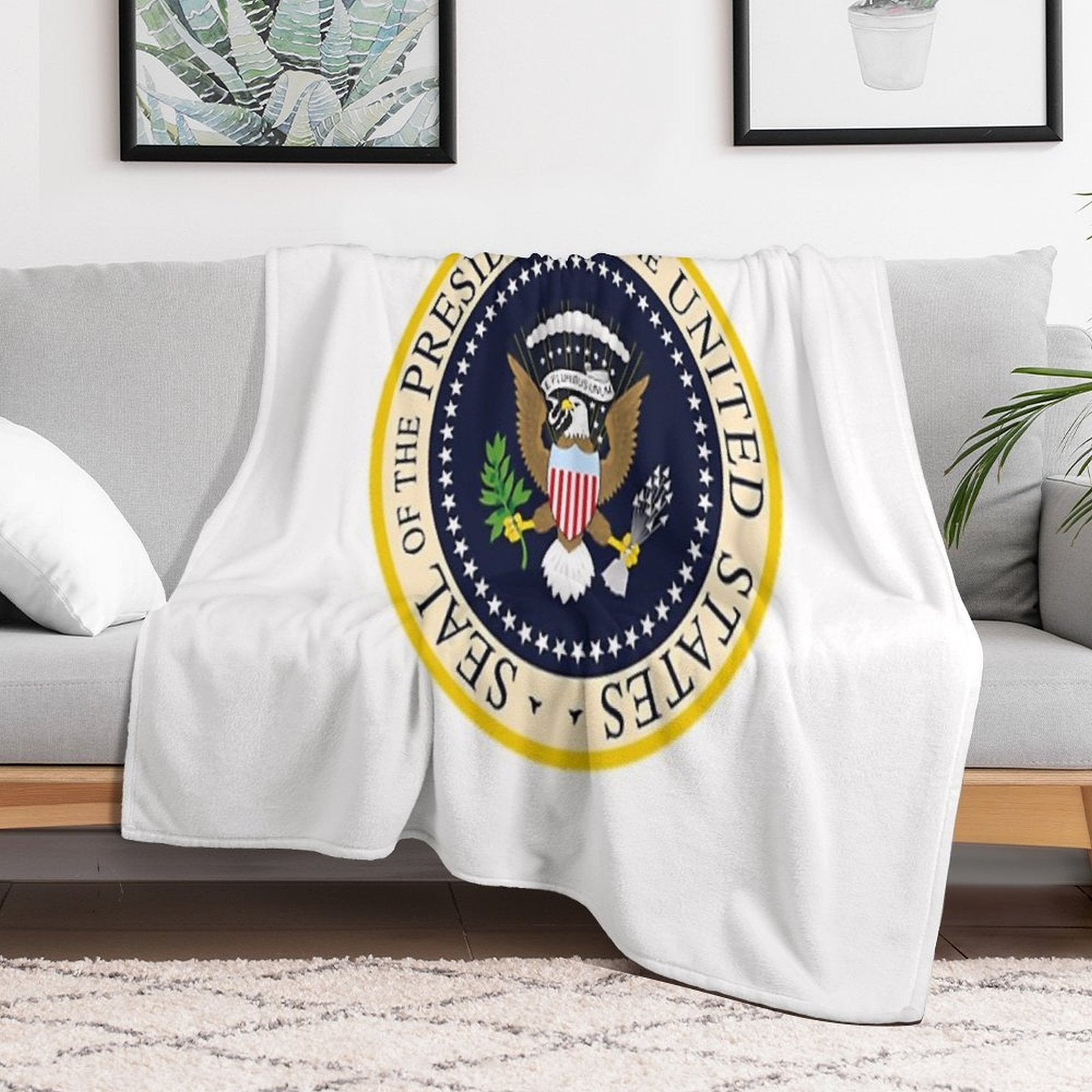 United States Presidential Seal. Seal of The President of The United States Quick-dry Throw Blanket