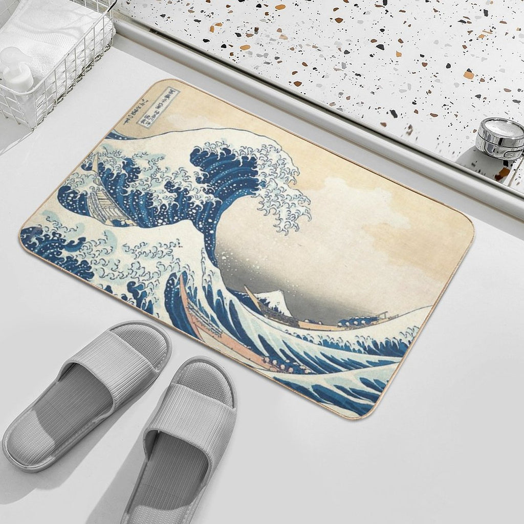 The Great Wave Off Kanagawa (High Resolution), Hokusai  Pet-Safe Bath Mat
