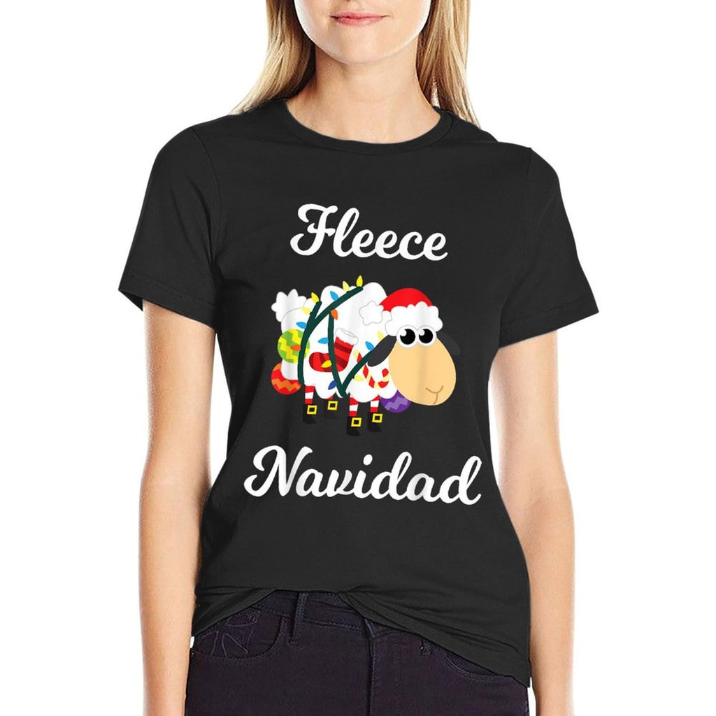Fleece Navidad Funny Feliz Mexican Christmas Gift Comfortable T-Shirt