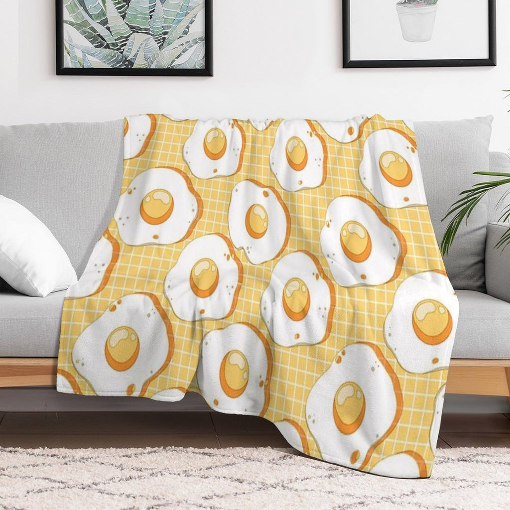 Kawaii Egg Pattern Durable Throw Blanket