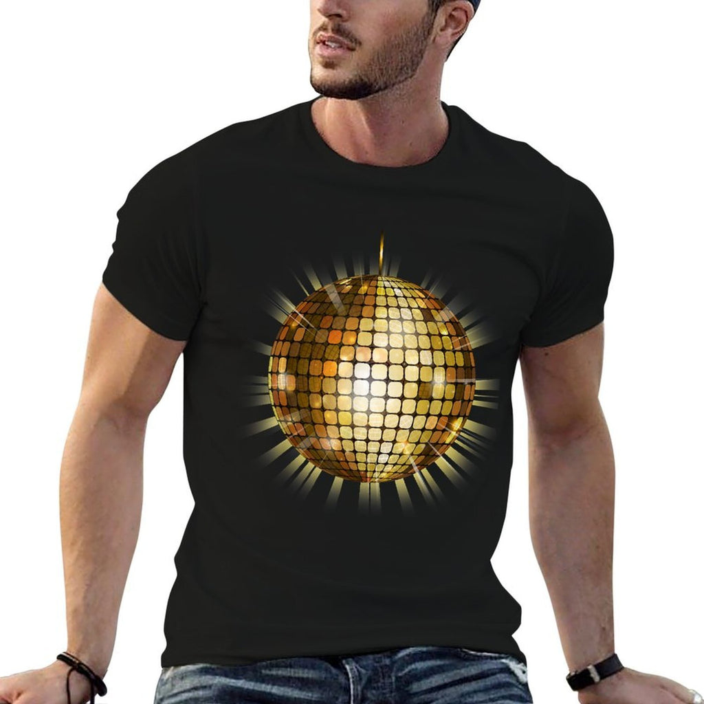 Gold Mirror Ball Cool T Funny Disco  Easy-care T-Shirt