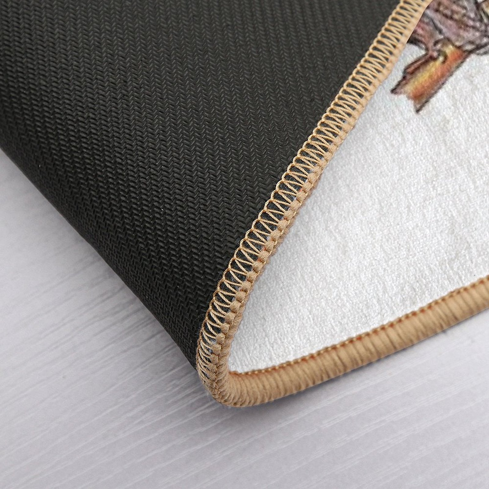 Watercolor Critters  Slip-Resistant Bath Mat