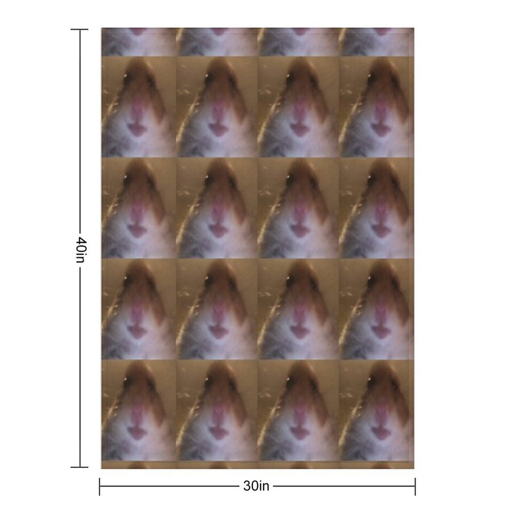 Staring Hamster Compact Throw Blanket