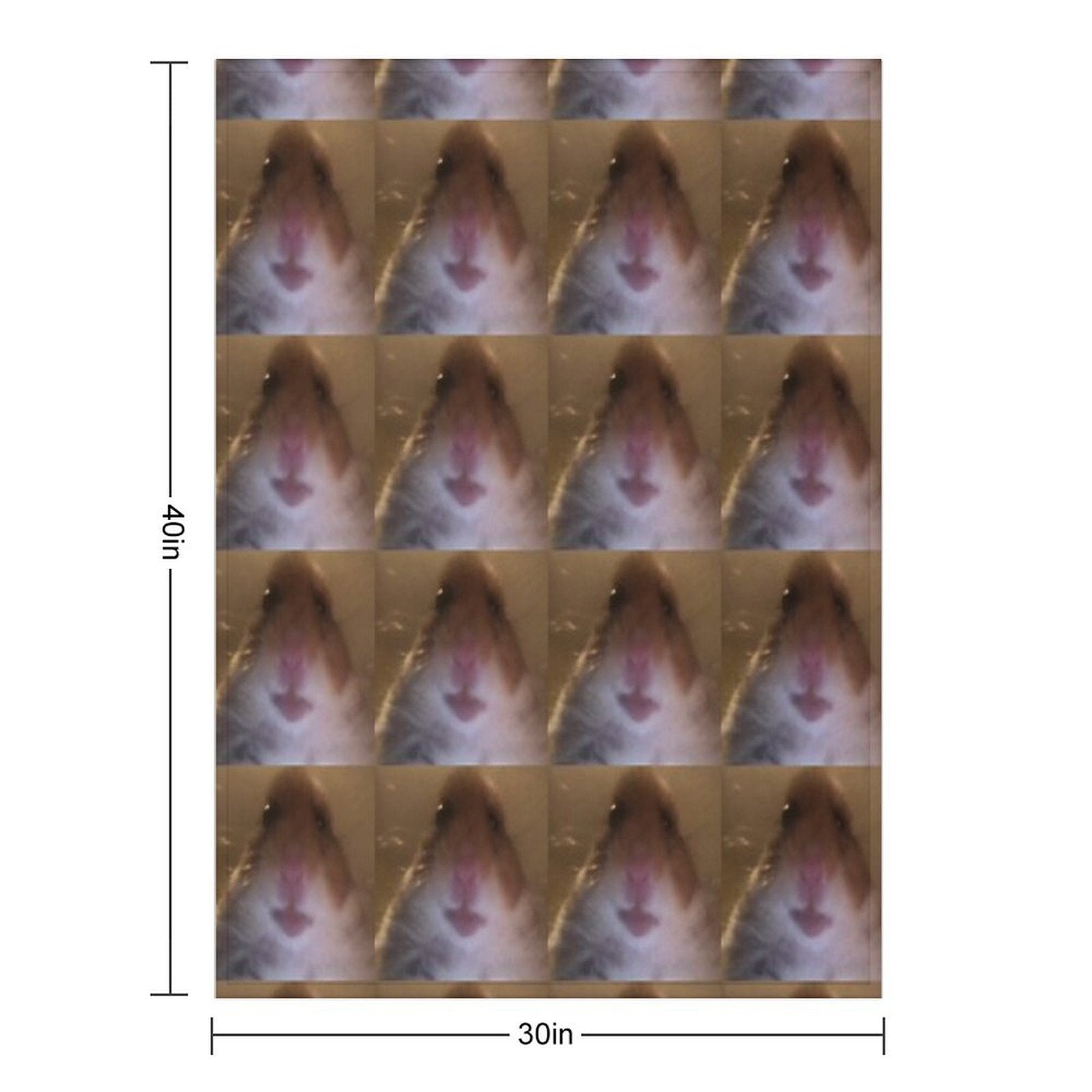 Staring Hamster Compact Throw Blanket