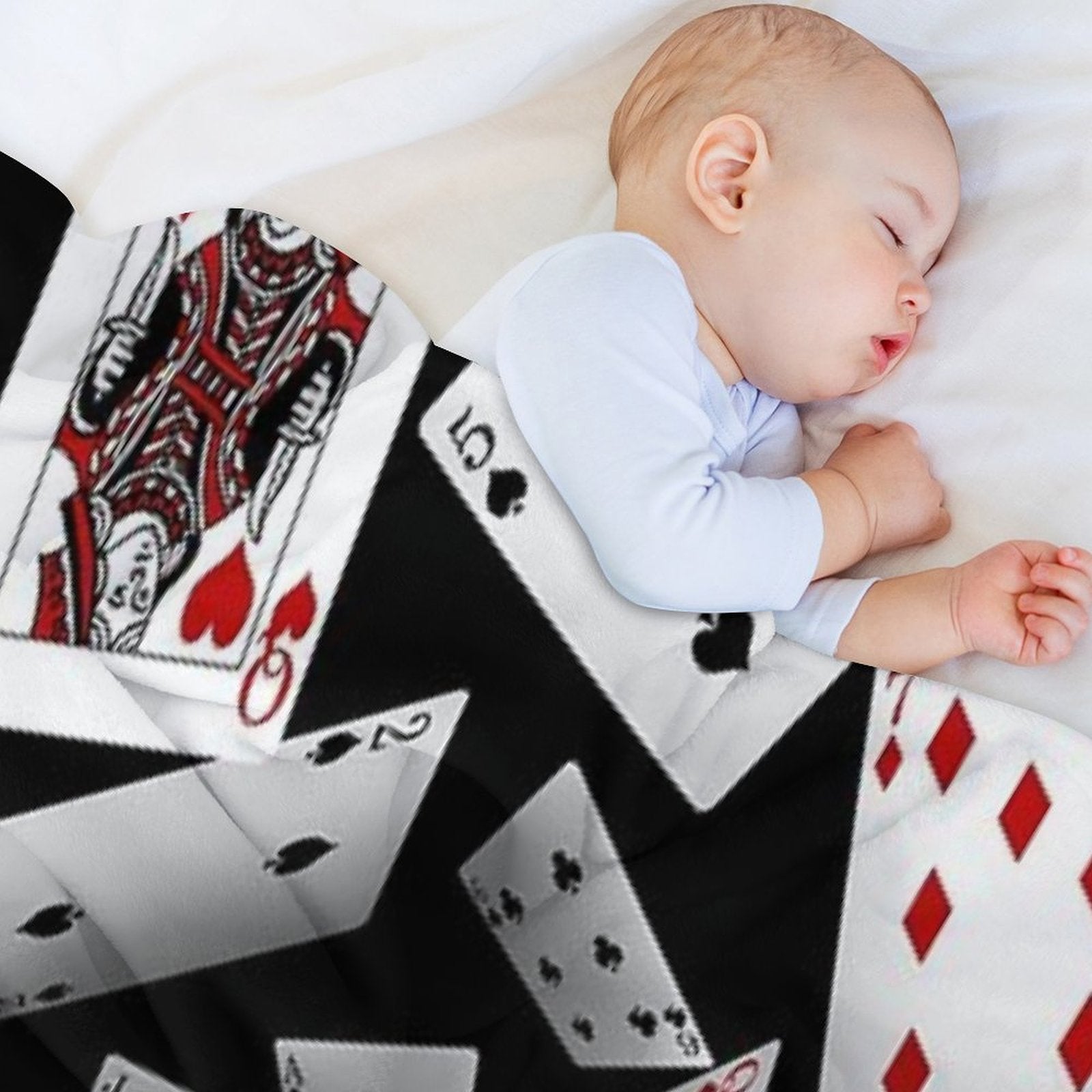 Falling Cards Wrinkle-free Throw Blanket