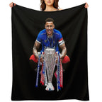 James Tavernier Celebration with Trophy Anti-pilling Throw Blanket