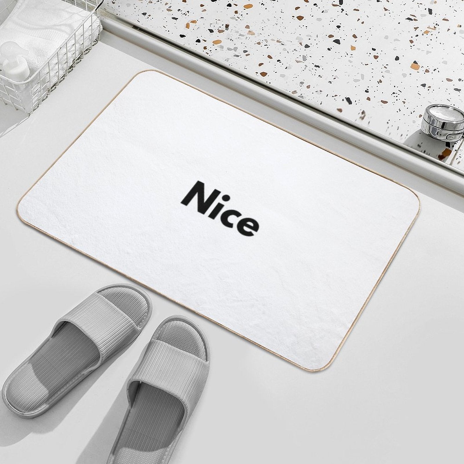 Nice.  Stain-Proof Bath Mat