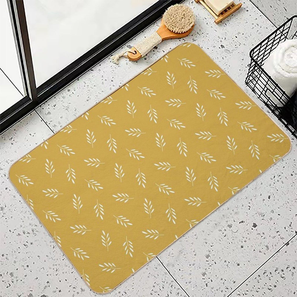 Simple Leaf (marigold)  Fade-Resistant Bath Mat