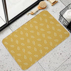 Simple Leaf (marigold)  Fade-Resistant Bath Mat