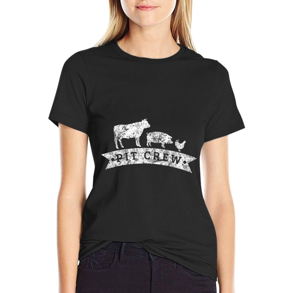 Vintage Pit Crew Funny BBQ Grilling  Versatile T-Shirt