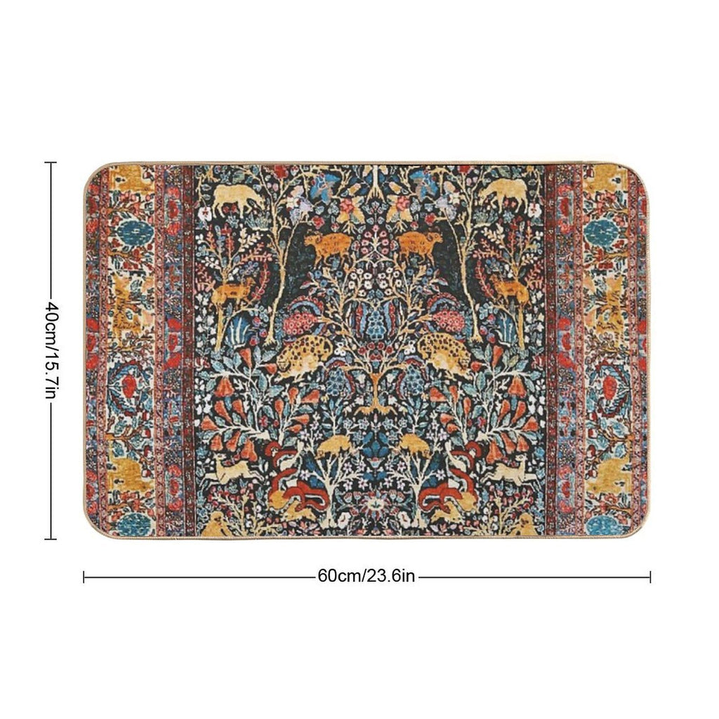 Antique Persian Carpet Print  Easy Maintenance Bath Mat