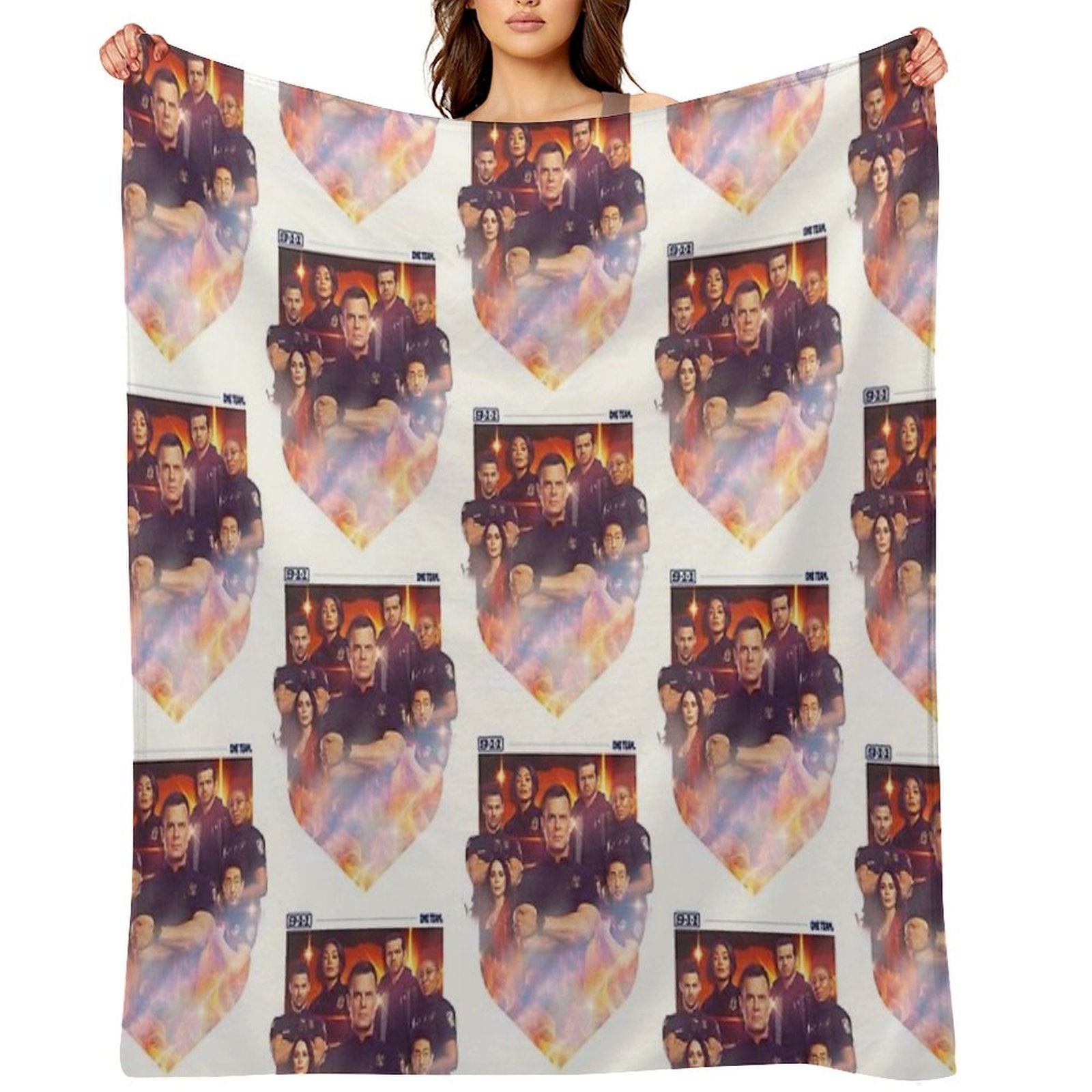 9-1-1  One Team Velvety-soft Throw Blanket