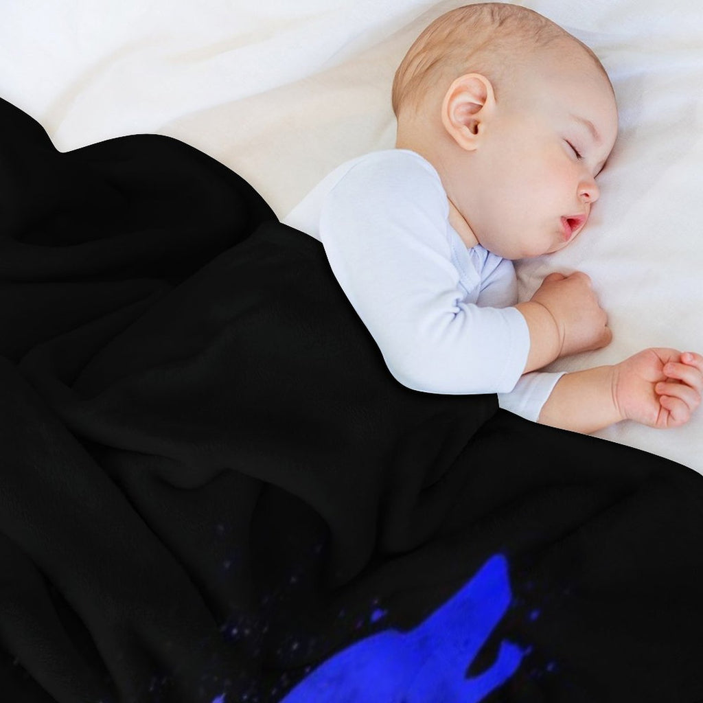 The Walker of Abyss (Version BlueWhite) Eco-conscious Throw Blanket