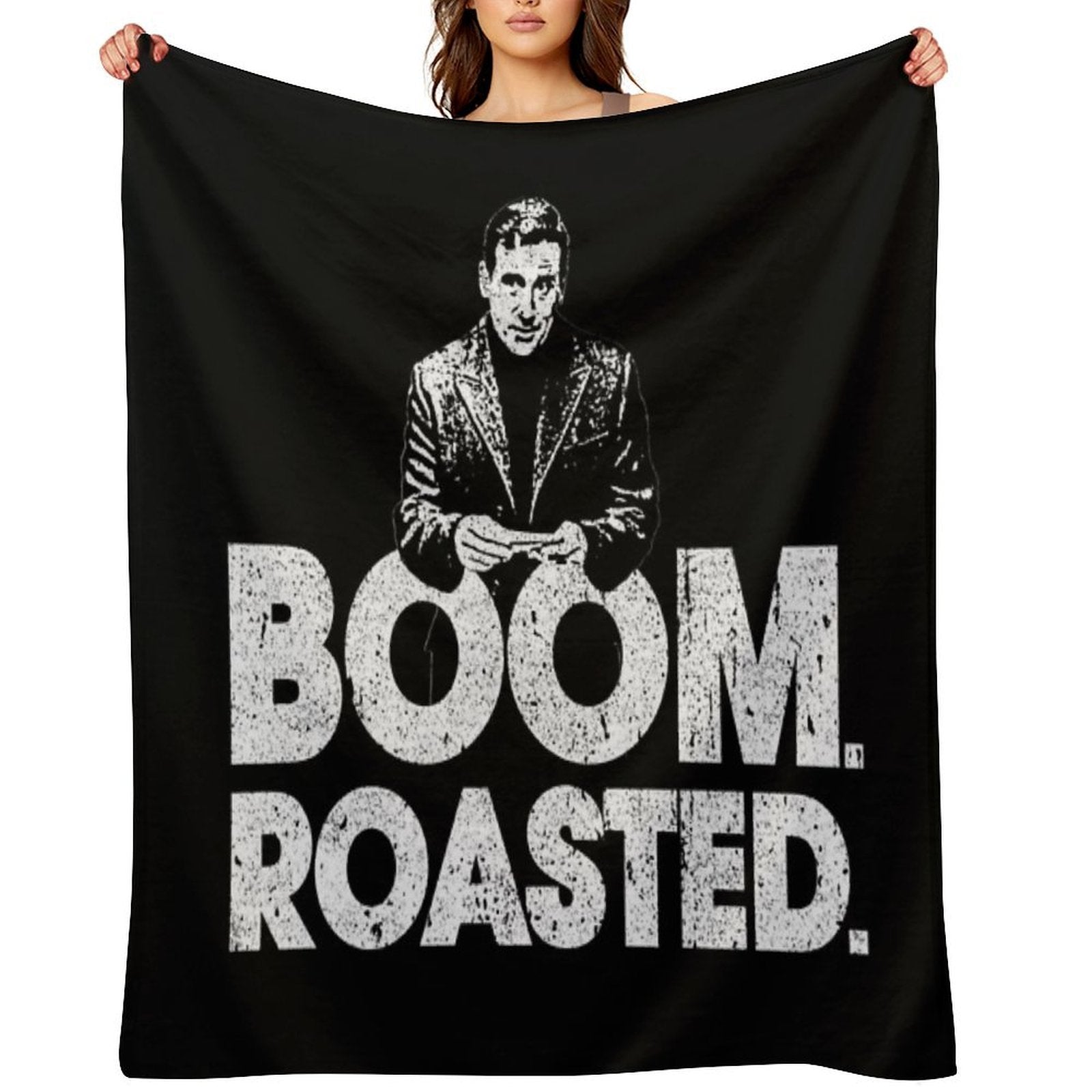 Boom. Roasted. - Michael Scott Eco-conscious Throw Blanket