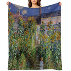 Monet's Garden at Vétheuil - Claude Monet Lightweight Throw Blanket