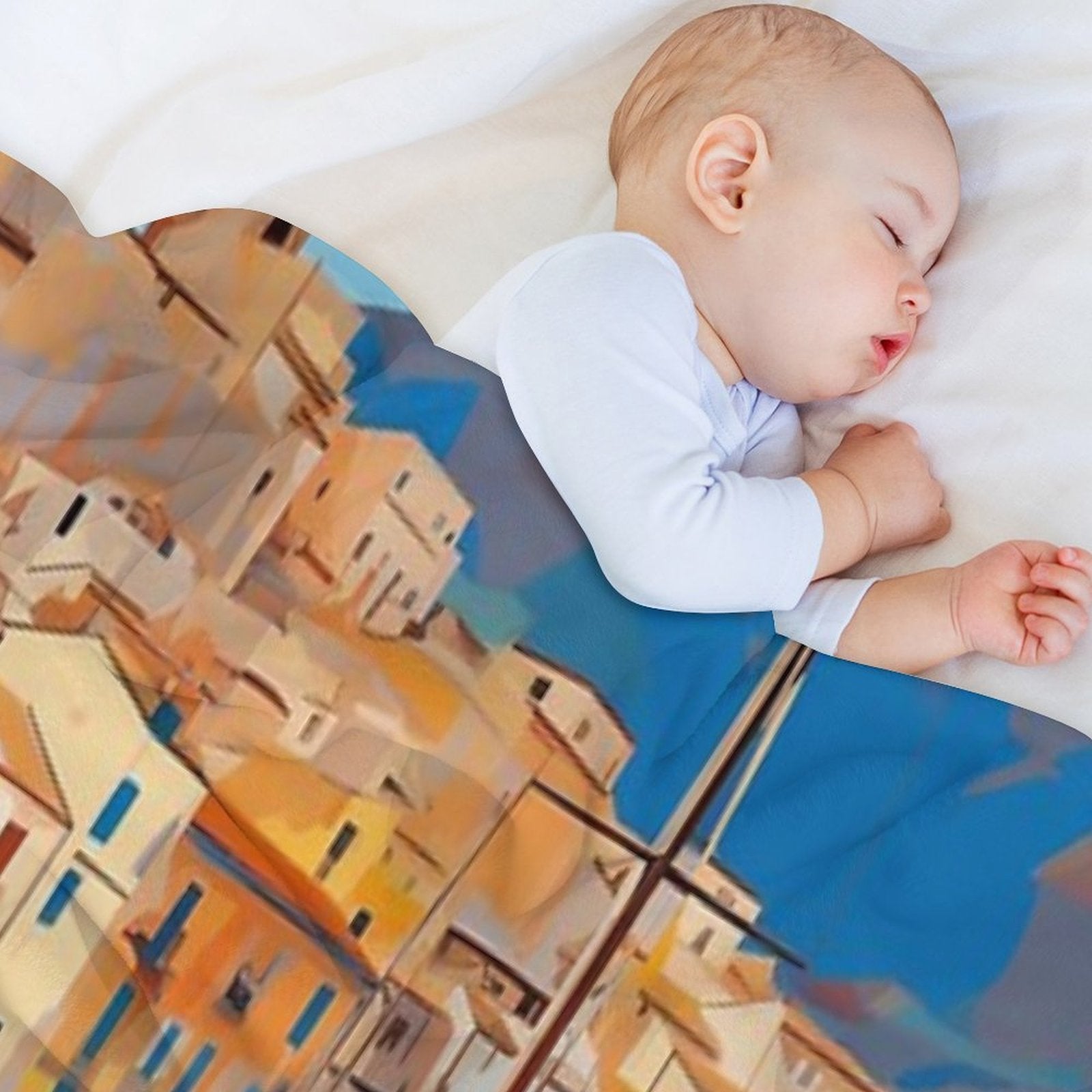 A Pop Art Travel Print of Palermo - Sicily - Italy Machine-washable Throw Blanket