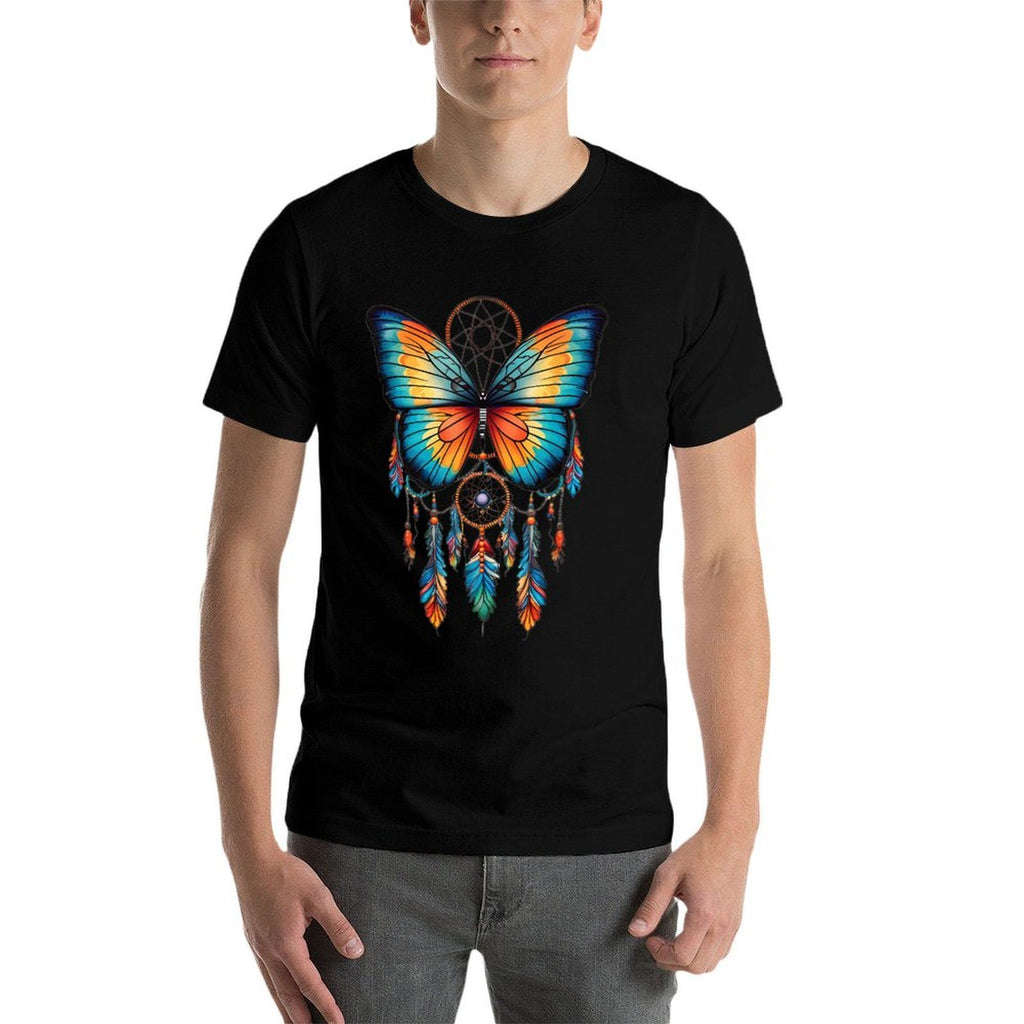 Feather And Butterfly Dream Catcher Designed  Odor-resistant T-Shirt