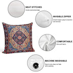 Kashan Central Persian Rug Print Soft Skin-Friendly Throw Pillow