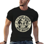 I Love Guns And Bacon Pork Pig Funny Gun Lover Quote Gift  Odor-resistant T-Shirt