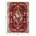 Ancient Emperor Chinese Floral Royal Carpet Multi-functional Throw Blanket
