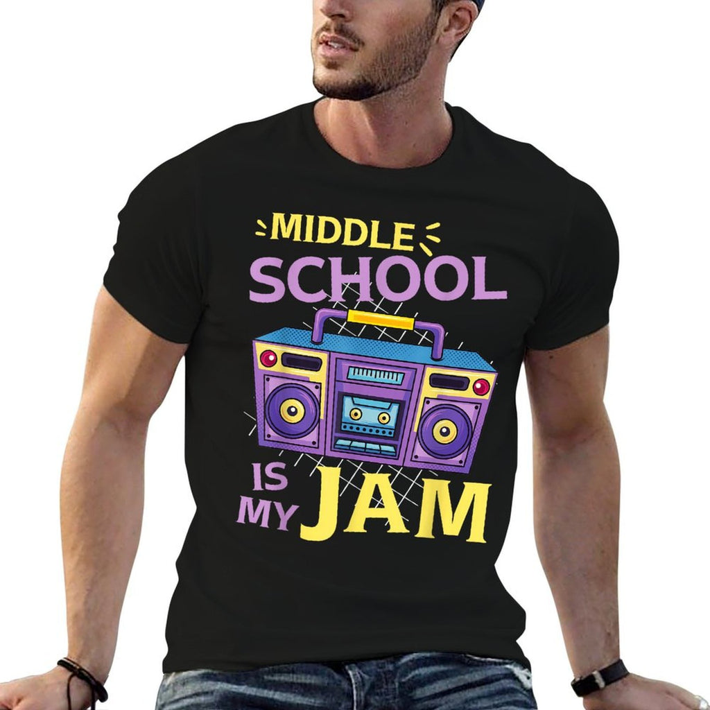 Middle School Is My Jam Vintage 80s Boombox Kids Youths  Versatile T-Shirt