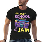 Middle School Is My Jam Vintage 80s Boombox Kids Youths  Versatile T-Shirt