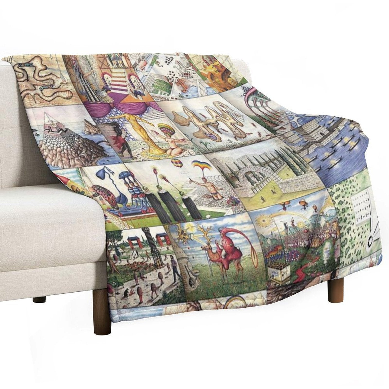 Codex Seraphinianus Velvety-soft Throw Blanket