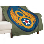 8th Airforce Emblem Eco-conscious Throw Blanket