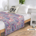 Trans Pride Stamp Plush Throw Blanket