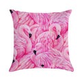 Beauty Pink Flamingo Art Soft Short Plush Fabric Throw Pillow