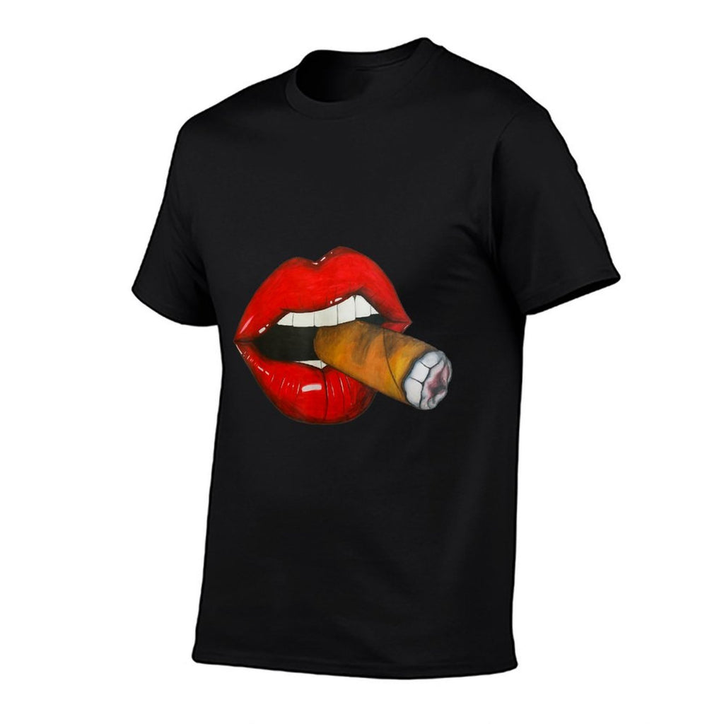 Sexy Women Smoking Cuban Cigar Red Lips Smoking  Vintage-inspired T-Shirt