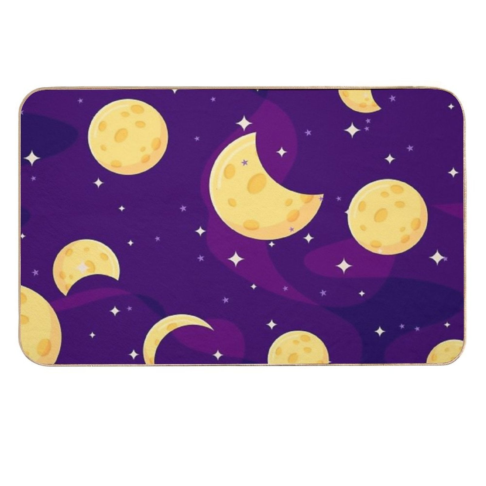 Moon Print with Stars  Dirt-Trapping Bath Mat