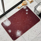 Glowing Butterflies  Fade-Resistant Bath Mat