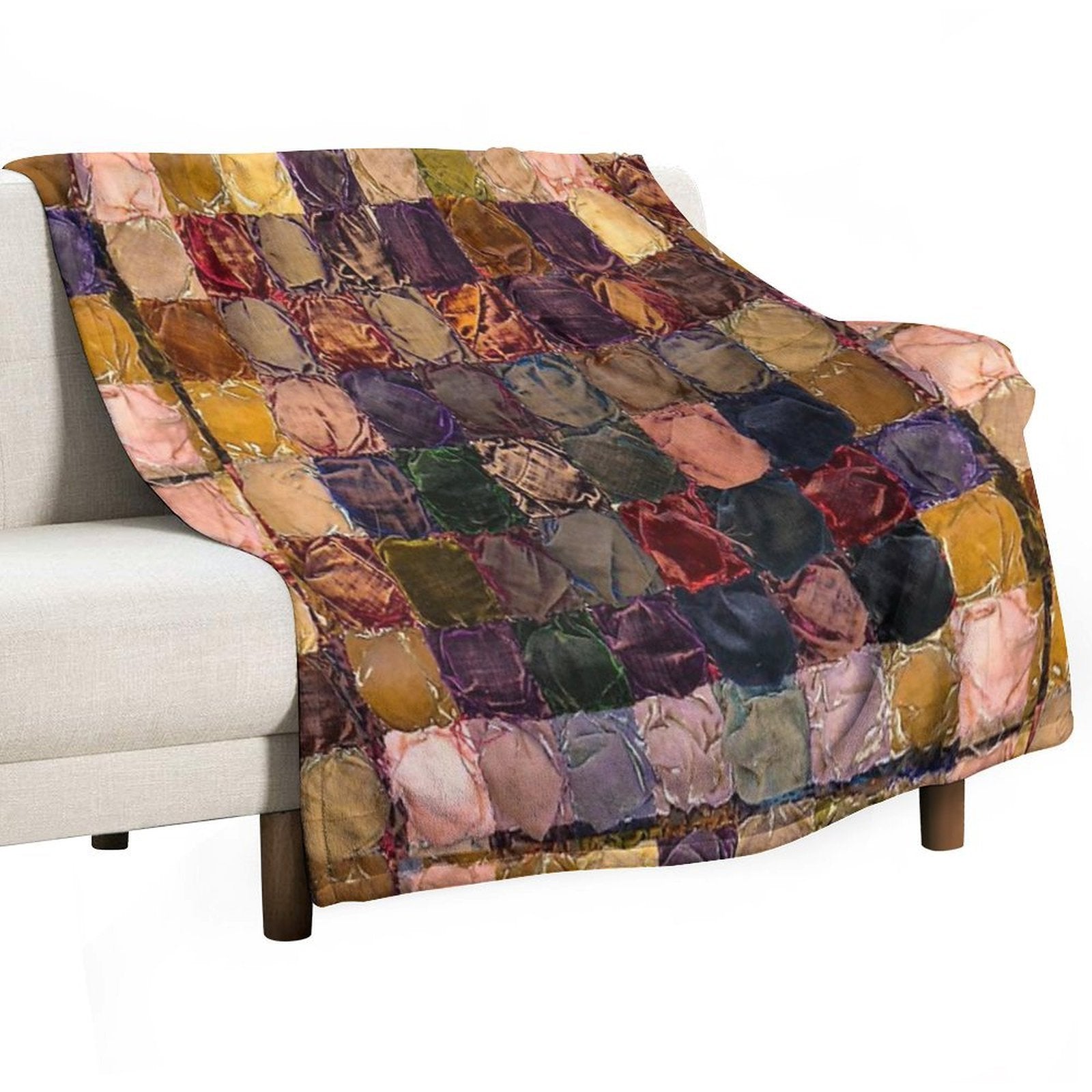 Great Grandmother's Quilt Versatility Throw Blanket