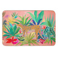 Leopard in Succulent Garden  Multi-Purpose Bath Mat