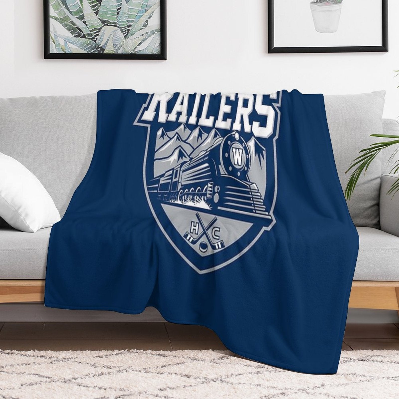 The Worcester Railers Premium Throw Blanket