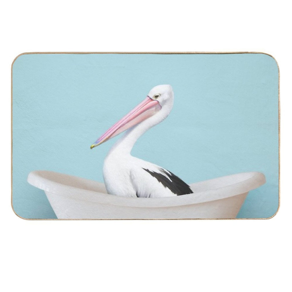 Playing Pelican in Bathtub  High-Traffic Bath Mat