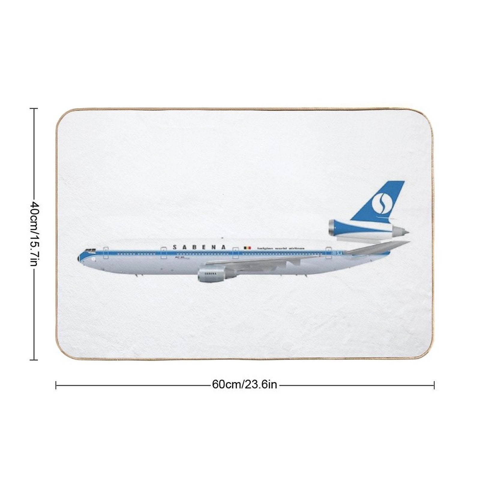 Wings In Uniform - DC-10 - Sabena - Belgian World Airlines 70s  Easy To Clean Bath Mat