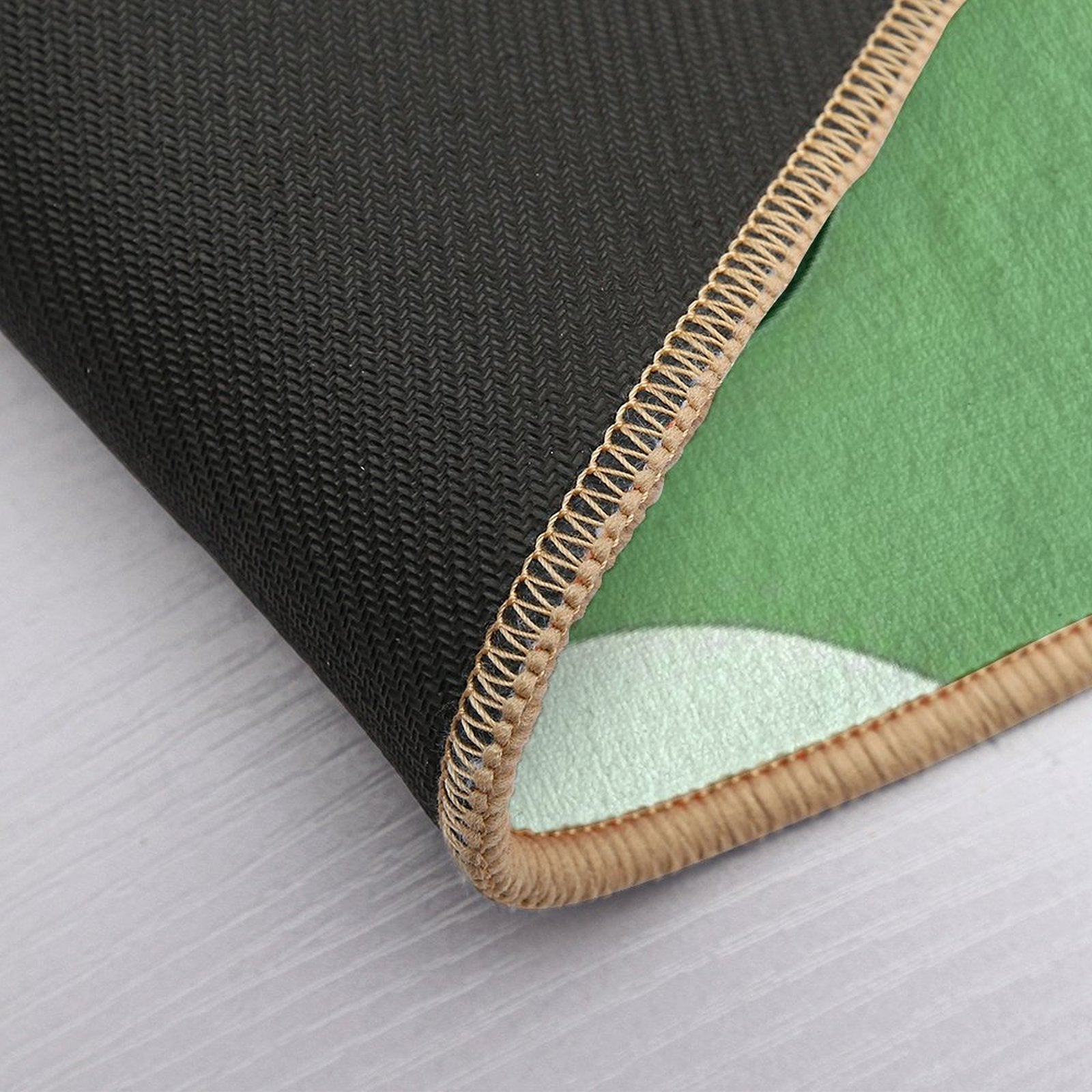 Verdant Echoes Organic Green Flow Abstract  Repositionable Bath Mat