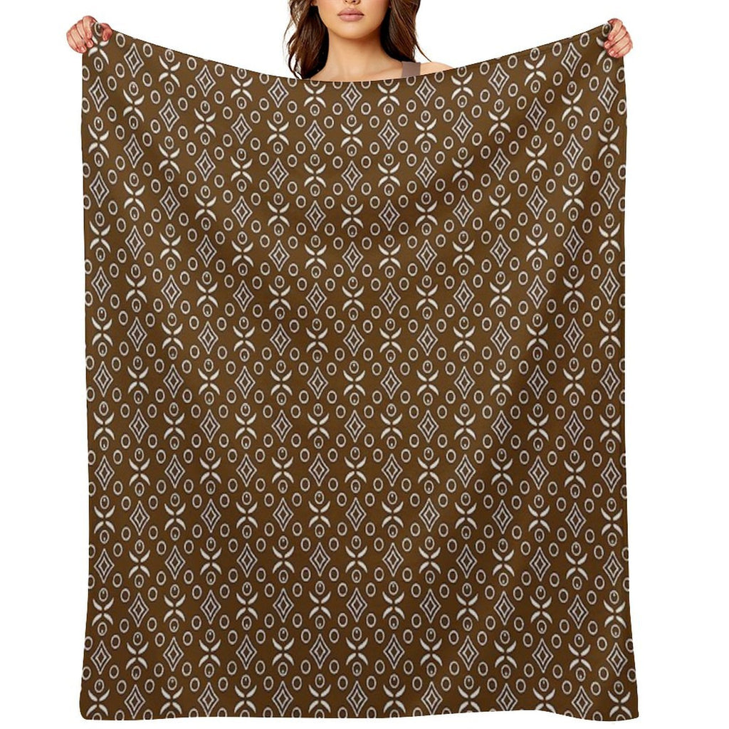 Ditzy Diamonds Brown Lightweight Throw Blanket